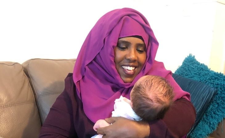 Foster Carer Amina and baby